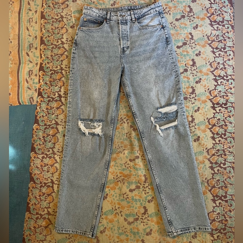 Divided high waisted boyfriend jean
